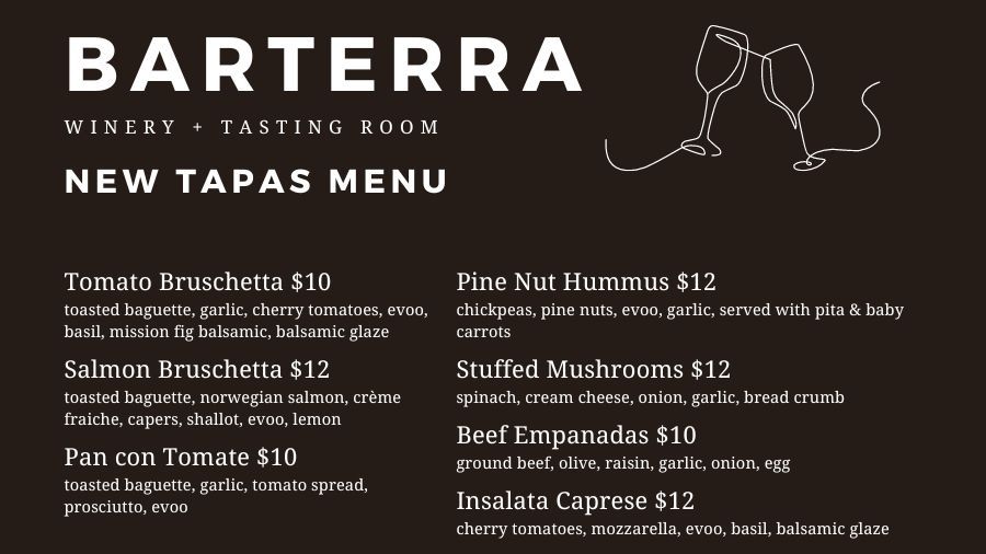 New Tapas Menu